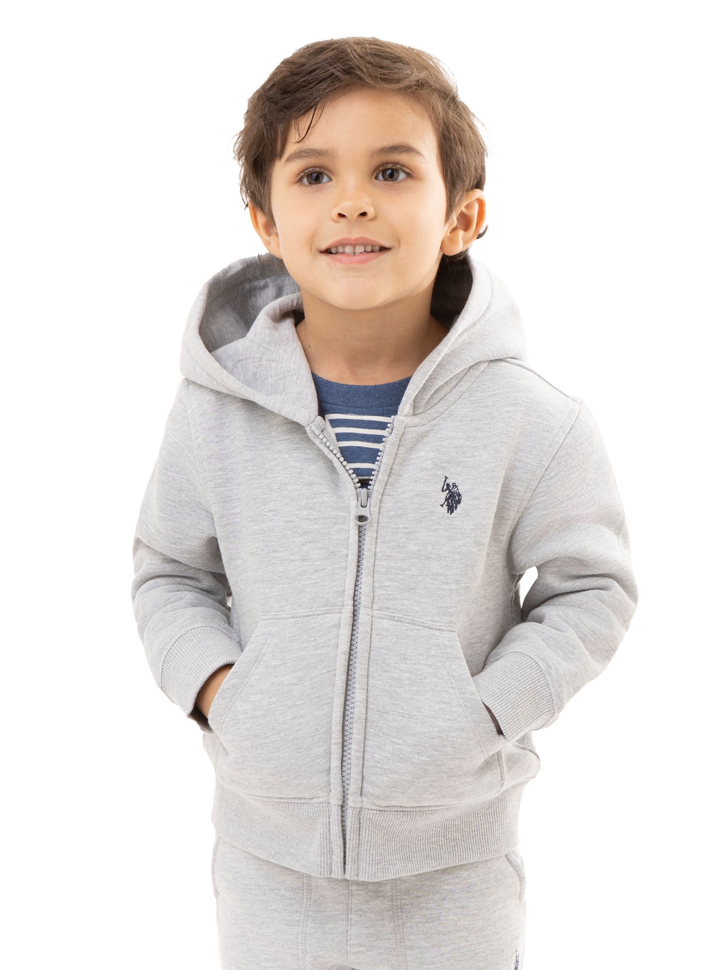 U.S. Polo Assn. Toddler Boy Zip Fleece Hoodie Sizes 2T 5T