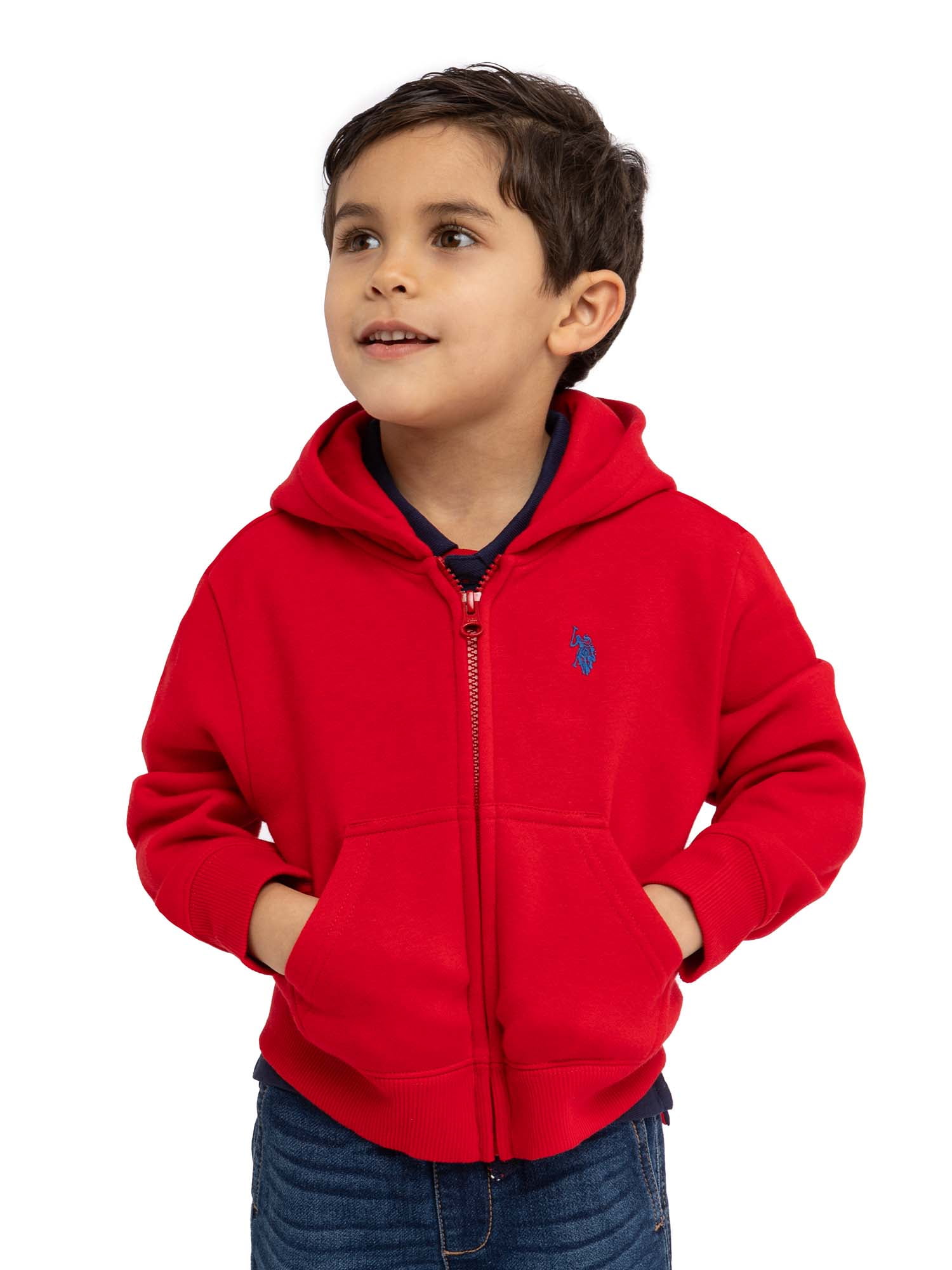 U.S. Polo Assn. Toddler Boy Zip Fleece Hoodie Sizes 2T 5T
