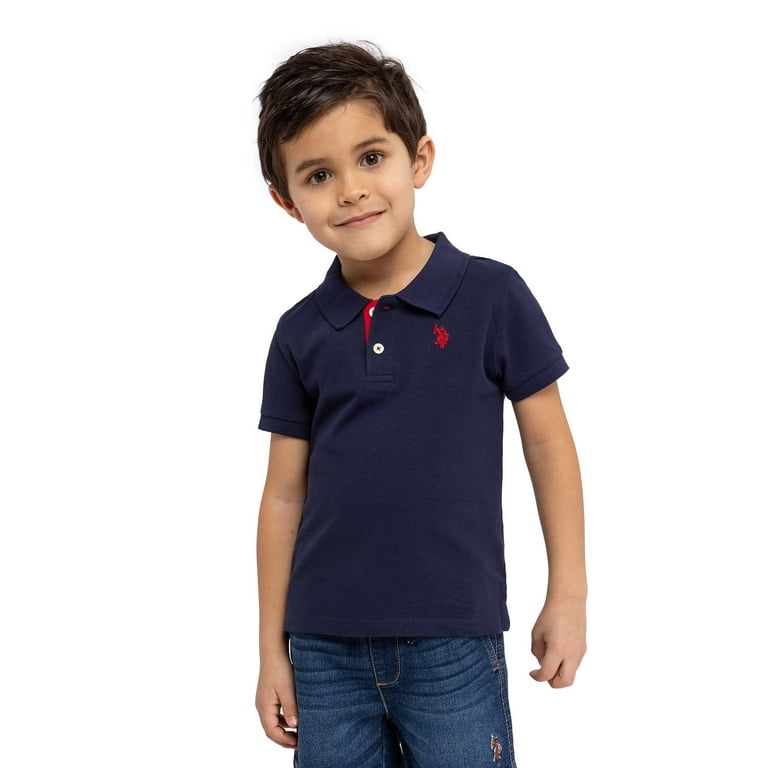 U.S. Polo Assn. Toddler Boys Pique Polo Shirt Sizes 2T 5T