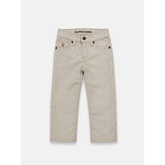U.S. Polo Assn. Toddler Boys Stretch Twill Straight Fit Pant, Sizes 2T & 3T