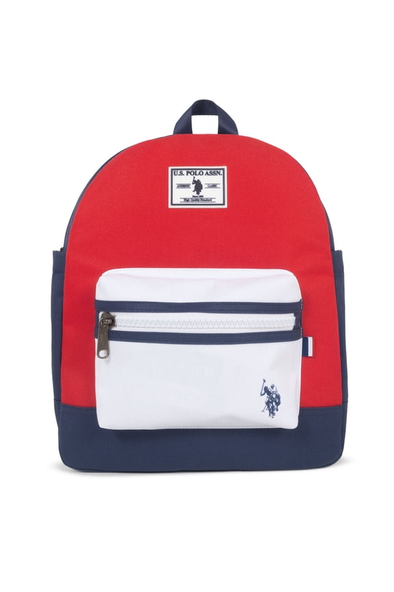 13" Color Block Toddler Backpack, Red Multi
