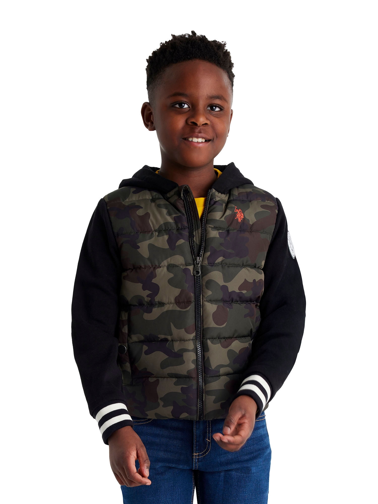 U.S. Polo Assn. Mixed Media Zip Jacket, Sizes 4-18