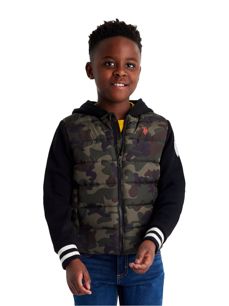 U.S. Polo Assn. Mixed Media Zip Jacket, Sizes 4-18 - Walmart.com