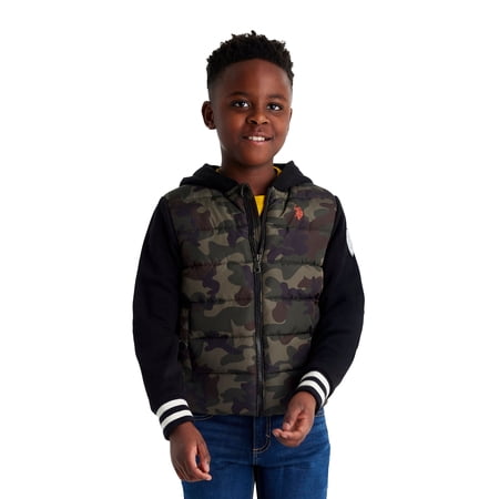 U.S. Polo Assn. Mixed Media Zip Jacket, Sizes 4-18