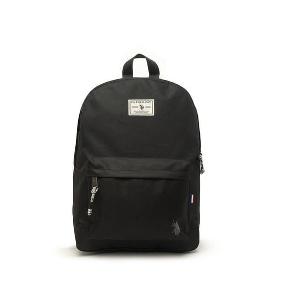 U.S. Polo Assn. Unisex 18" Solid Core Backpack, Black