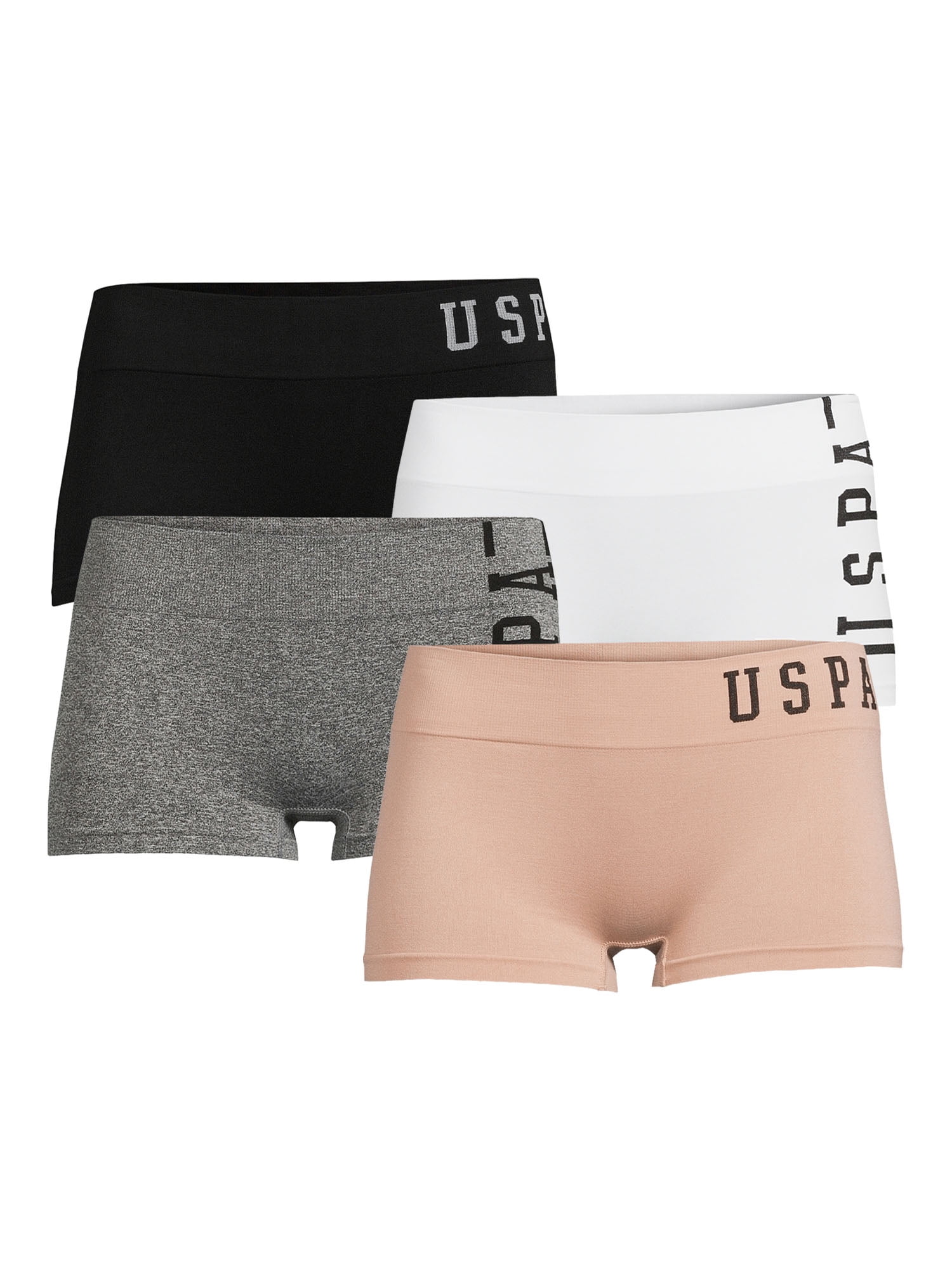 U.S. Polo Assn. Women's Boyshort Panties, 4-Pack 
