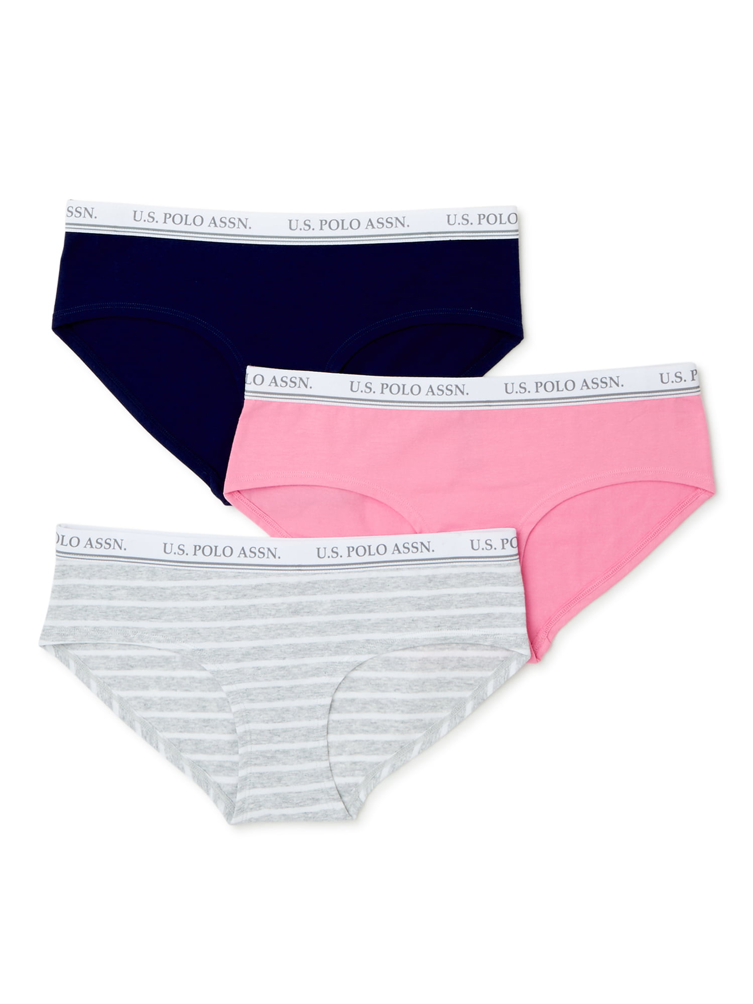U.S. Polo Assn. Women's Cotton Boyleg Briefs Underwear Set, 3-Pack