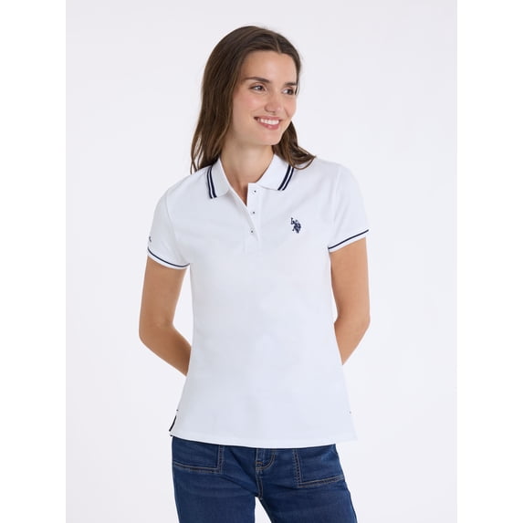 U.S. Polo Assn. Women's Double Tipped Polo Shirt, Sizes XS-XL