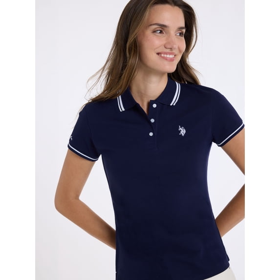 U.S. Polo Assn. Women's Double Tipped Polo Shirt, Sizes XS-XL