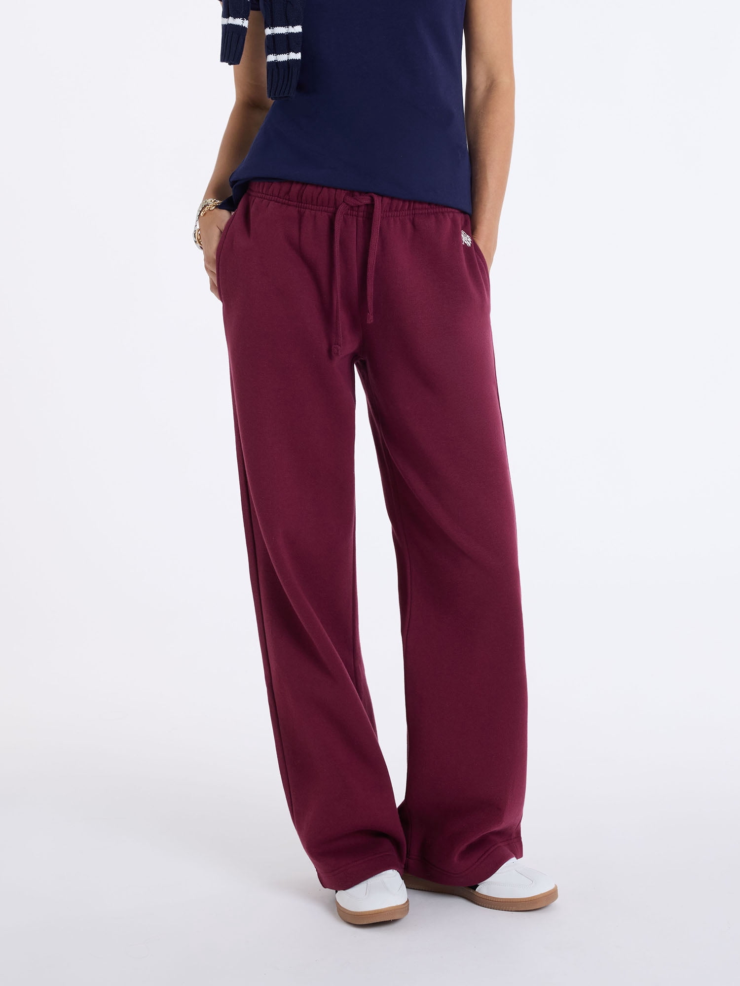 U.S. Polo Assn. Women's Fleece Wide Leg Pant