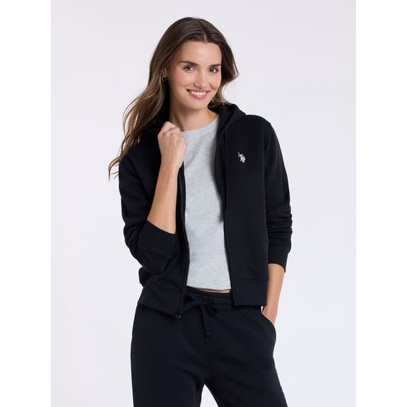 U.S. Polo Assn. Women's Fleece Full Zip Relaxed Hoodie