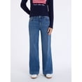 thumbnail image 1 of U.S. Polo Assn. Women's High Rise Relaxed Knit Denim Wide Leg Jeans, 1 of 6