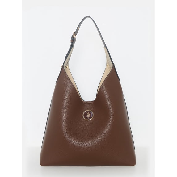 U.S. Polo Assn. Women's Hobo Shoulder Bag, Chocolate