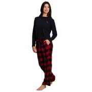U.S. POLO ASSN. Women's Holiday Giftable Long Sleeve Top and Plush Pant Pajama Sleep Set, 2-Piece, Sizes S-3X
