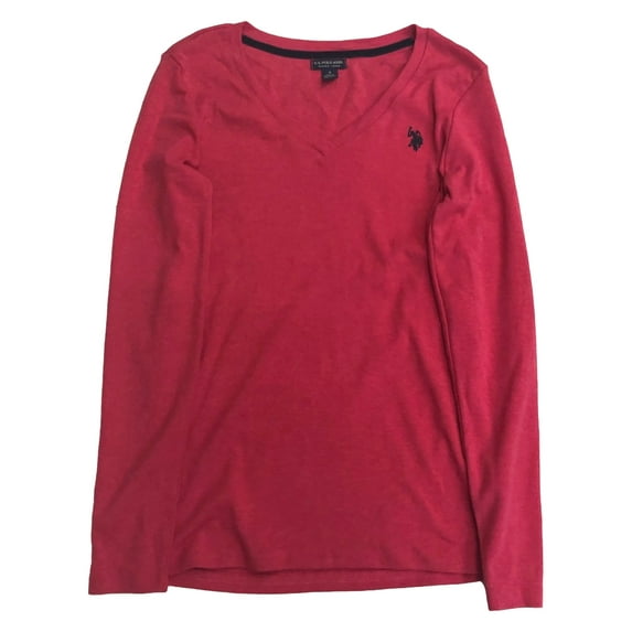 U.S. Polo Assn. Women's Long Sleeve V-Neck T-Shirt, Sizes XS-3XL