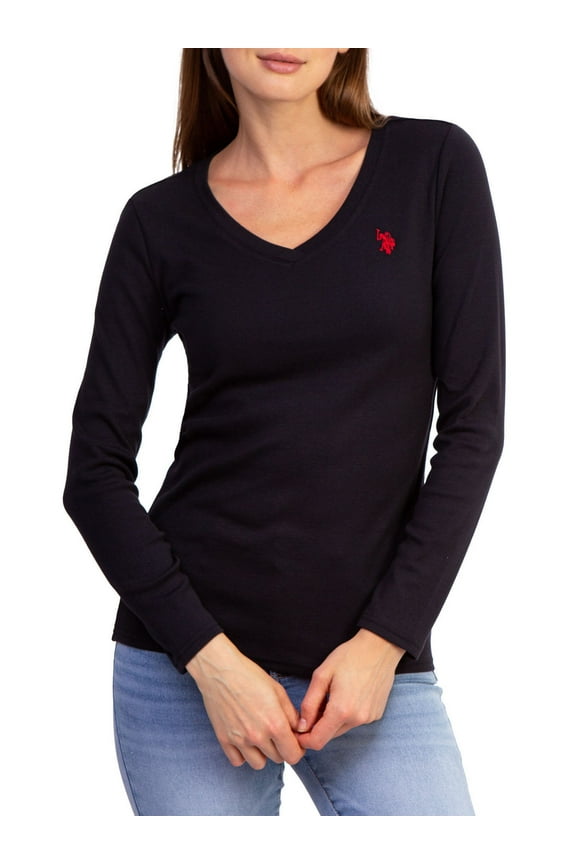 Women's Long Sleeve V-Neck T-Shirt, Sizes XS-3XL