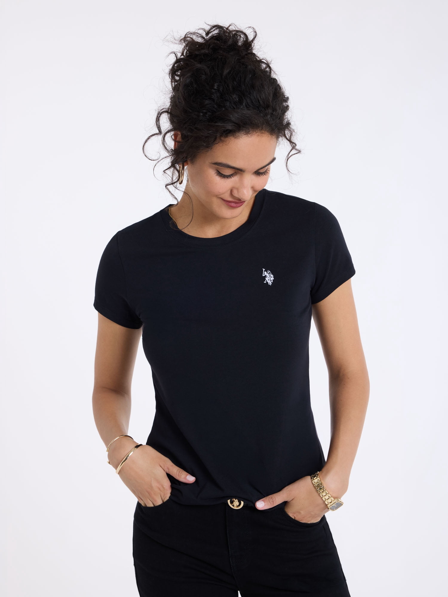 U.S. Polo Assn. Women's Luxury Feel Crew Neck Tee