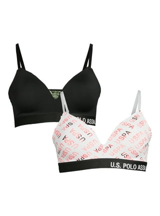 U.S. Polo Assn. Women's Wire Free Microfiber Push Up Bras, 2-Pack, Sizes 32A-38DD  