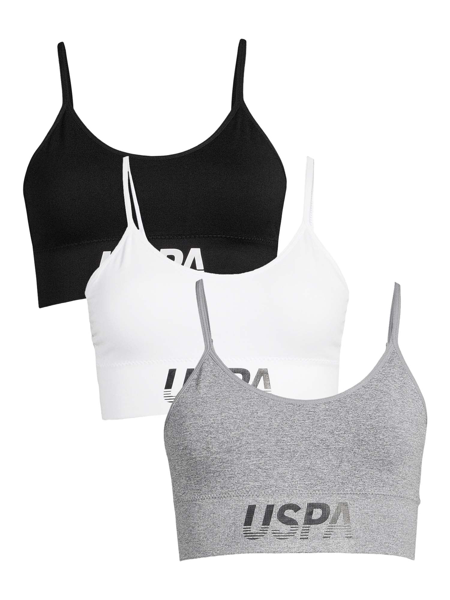 U.S. Polo Assn. Women's Plus Size Tag-Free Seamless Comfort Bras