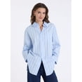 thumbnail image 1 of U.S. Polo Assn. Women's Relaxed Long Sleeve Stripe Button Down Shirt, Sizes XS-XL, 1 of 5