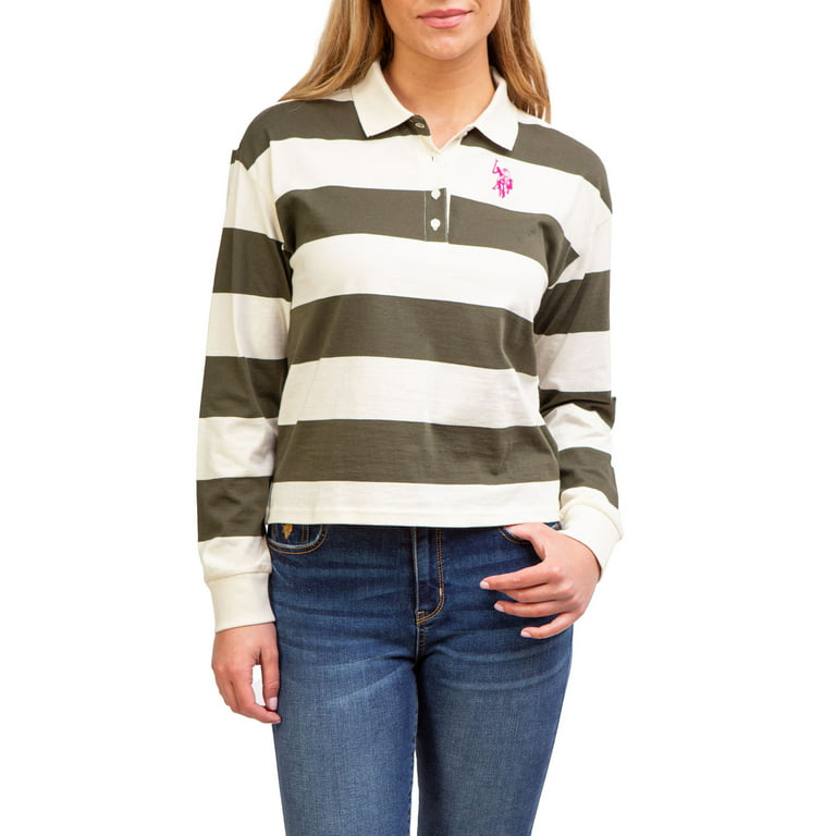 U.S. Polo Assn. Women's Rugby Stripe Shirt - Walmart.com