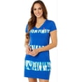 thumbnail image 1 of U.S. Polo Assn. Women’s Tie-Dye Stripe Short Sleeve Sneaker Dress, Blue Raft, Large, 1 of 1