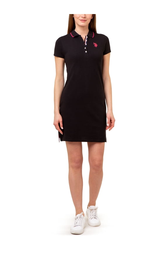 U.S Polo Assn Women's Tipped Polo Dress