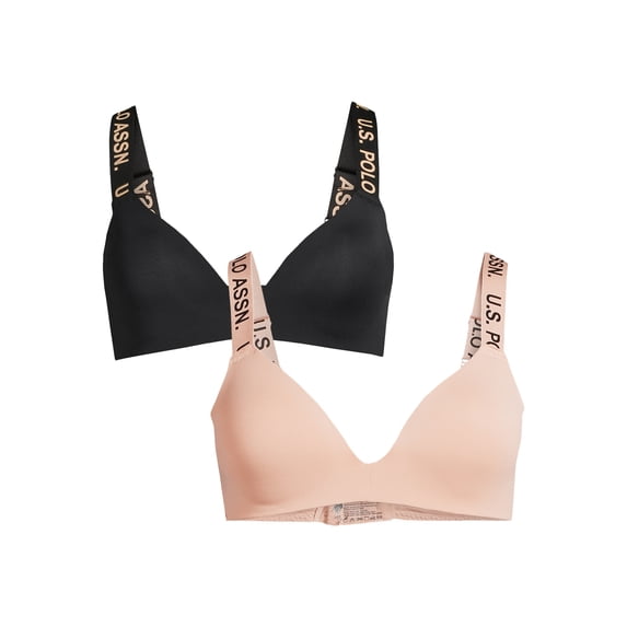 U.S. Polo Assn. Women's Wirefree Push Up Bra, 2-Pack