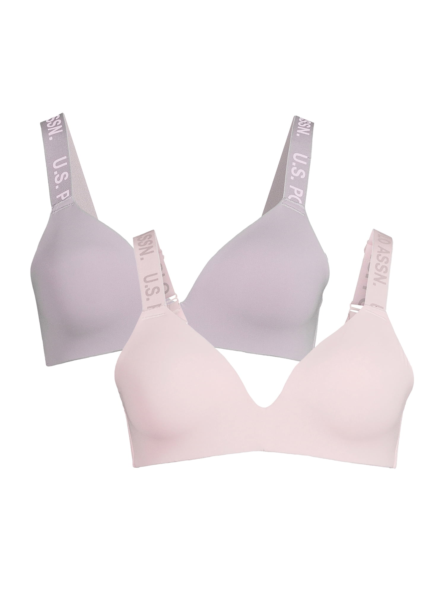 U.S. Polo Assn. Women's Wirefree Push Up Bra, 2-Pack 