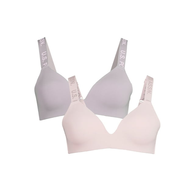 U.S. Polo Assn. Women's Wirefree Push Up Bra, 2-Pack