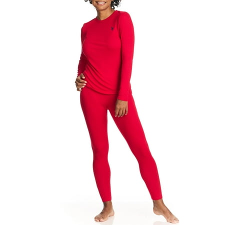 U.S. Polo Assn. Women's & Women's Plus Brushed Base Layer Long Underwear Thermal Set, Sizes S-3X