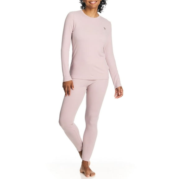 U.S. Polo Assn. Women's & Women's Plus Brushed Base Layer Long Underwear Thermal Set, Sizes S-3X