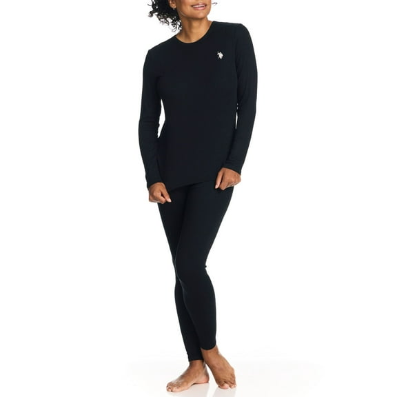 U.S. Polo Assn. Women's & Women's Plus Brushed Base Layer Long Underwear Thermal Set, Sizes S-3X