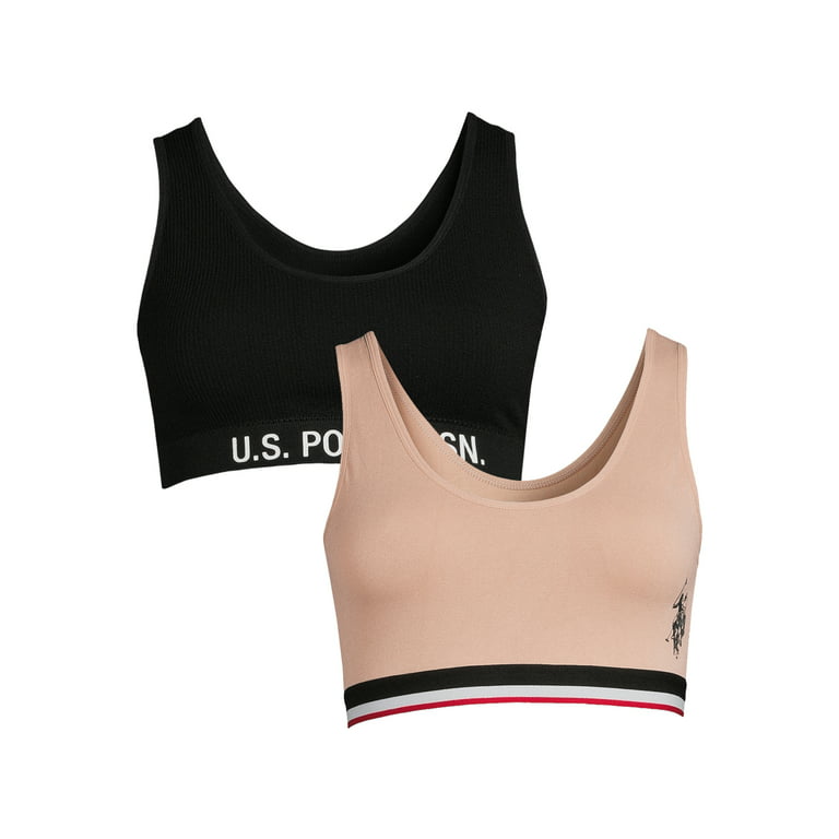 U.S. Polo Assn. Women’s and Women’s Plus Seamless Comfort Bra, 2-Pack