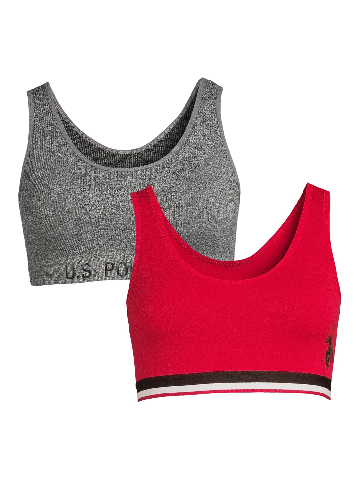 U.S. Polo Assn. Womens Sport Bras Multi-Pack - Wireless T-Shirt