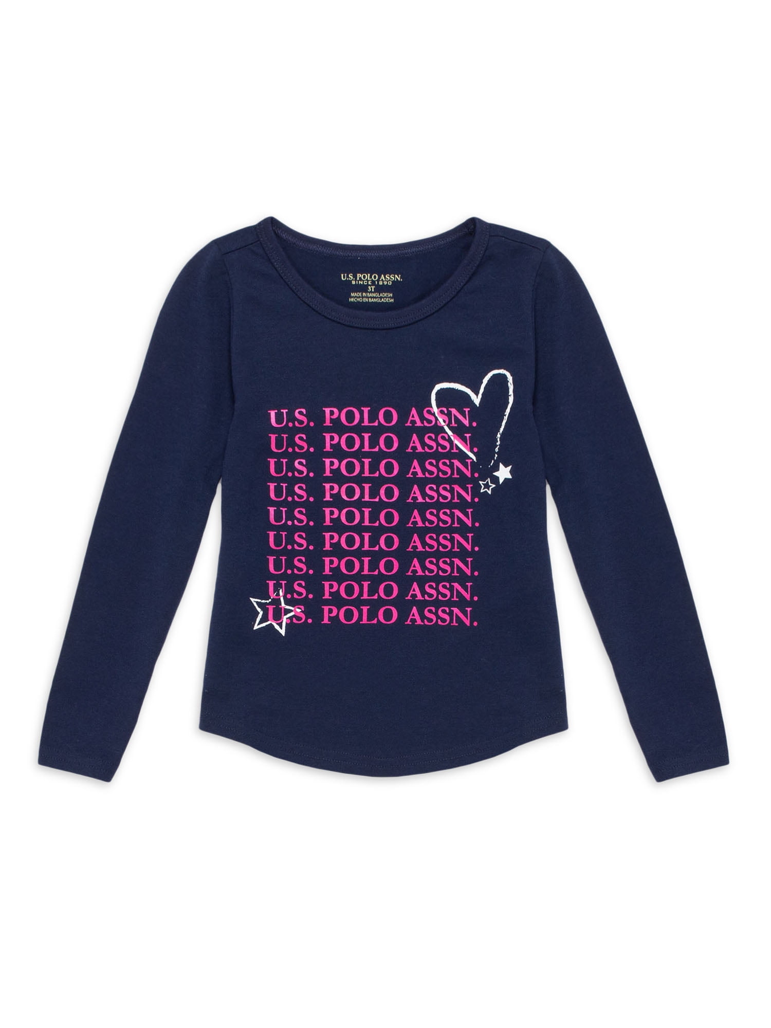 U.S. Polo Toddler Girl Long Sleeve TShirt (2T5T)
