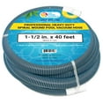 thumbnail image 1 of U.S. Pool Supply 1-1/2" x 40 Foot Professional Heavy Duty Spiral Wound Swimming Pool Vacuum Hose with Swivel Cuff, 1 of 5