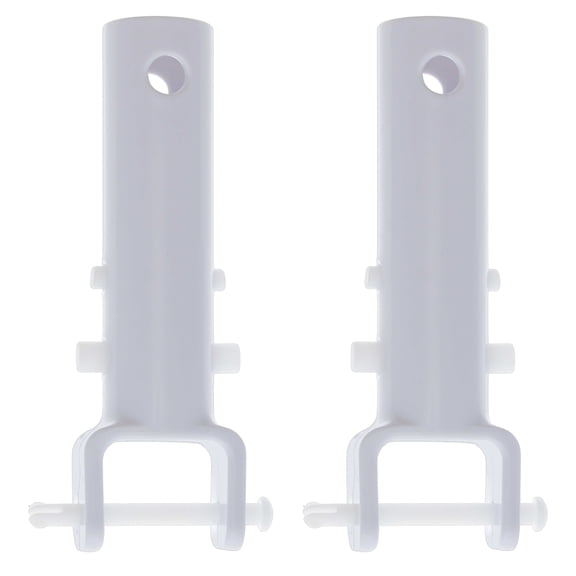 U.S. Pool Supply 2 Pool Vacuum Head Replacement Handles - Sturdy Plastic Handles with Butterfly V Clips & Locking Pins - EZ Clips, Attach to Pool Accessories & Standard 1-1/4" Telescopic Poles