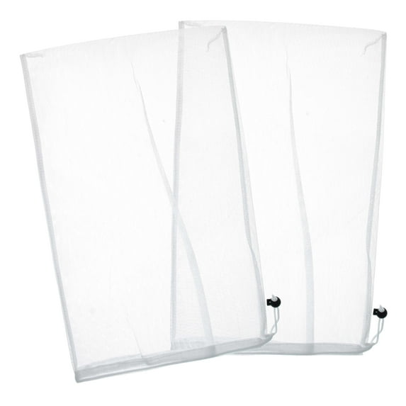 U.S. Pool Supply Fine Mesh Filter Bags for Leaf Vacuum Pool Cleaners, 2 Pack - 12" x 20" Replacement Net Bags, Pull-N-Lock Cord, Holds Leaves & Debris - Universal Fit, Leaf Terminator, Eater, Gulper