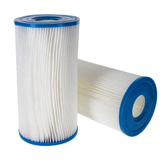 U.S. Pool Supply Pool Leaf Canister Replacement XL Micro-Fine Cartridge Filter Part Only, Pack of 2 - Fits USP LC-611 XL Heavy Duty Inline 3-in-1 Filtration Pool Leaf Catcher - Traps Sand Silt Debris
