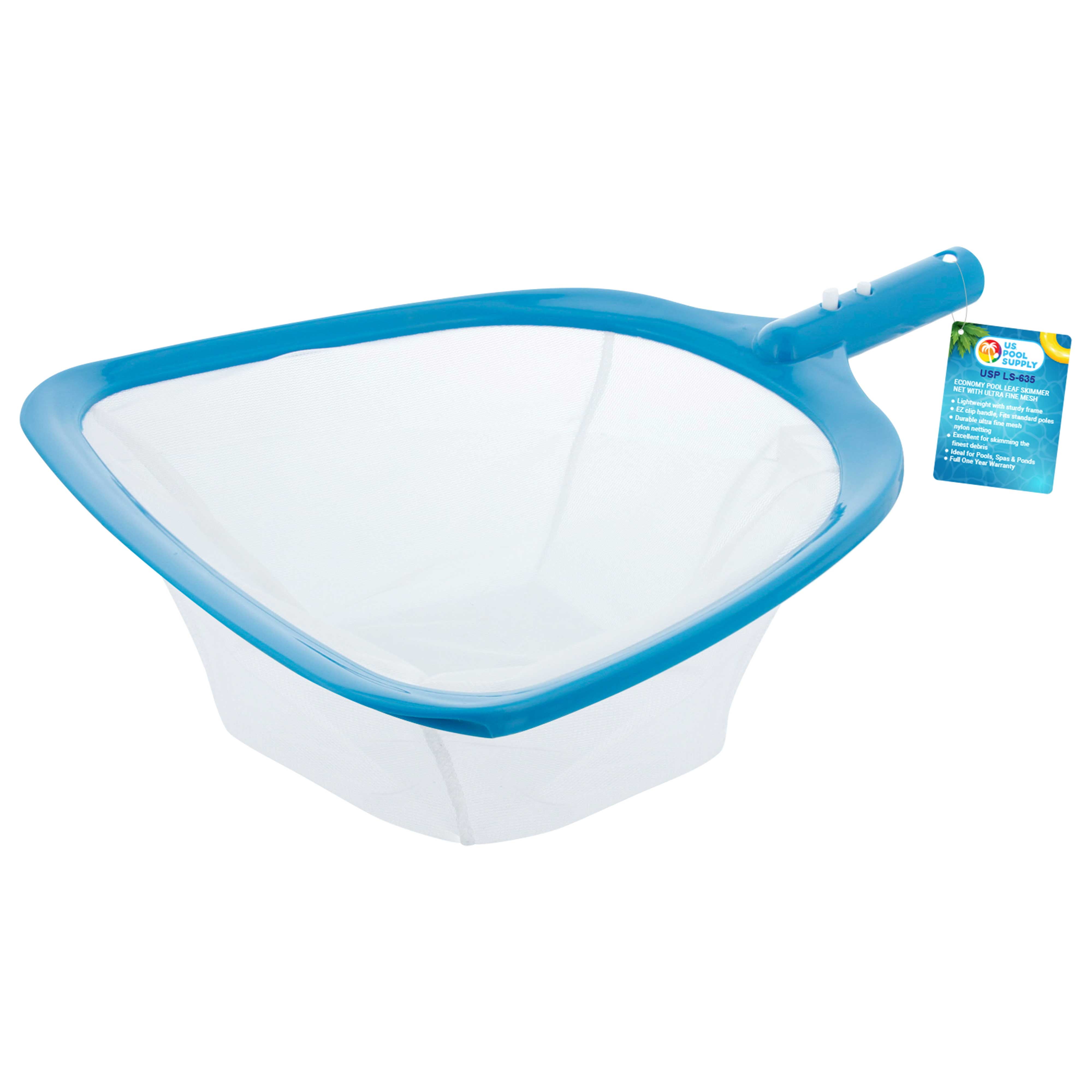 Blue Plastic Ultra Fine Mesh Pool Leaf Skimmer Net