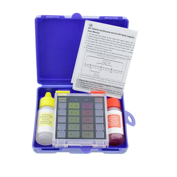 U.S. Pool Supply Standard 3-Way Swimming Pool & Spa Test Kit, Tests Water for pH, Chlorine and Bromine