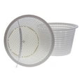 thumbnail image 1 of U.S. Pool Supply Swimming Pool Plastic Skimmer Replacement Basket (Set of 2) - Skim Remove Leaves, Bugs and Debris - 8" Top, 5.5" Bottom, 5" Deep - Not Weighted, 1 of 1