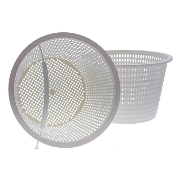 U.S. Pool Supply Swimming Pool Plastic Skimmer Replacement Basket (Set of 2) - Skim Remove Leaves, Bugs and Debris - 8" Top, 5.5" Bottom, 5" Deep - Not Weighted