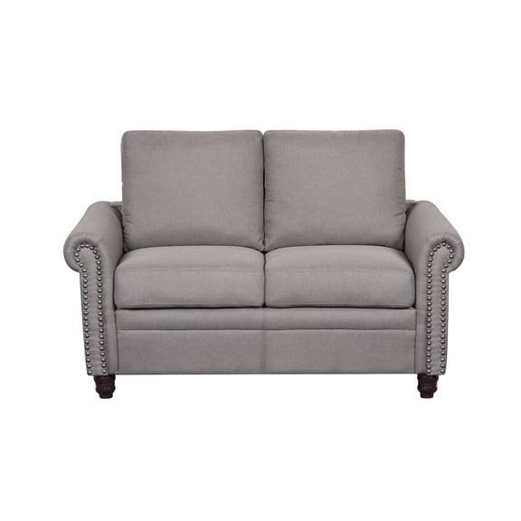 U.S. Pride Furniture Mid-century Nailhead Trim Loveseat