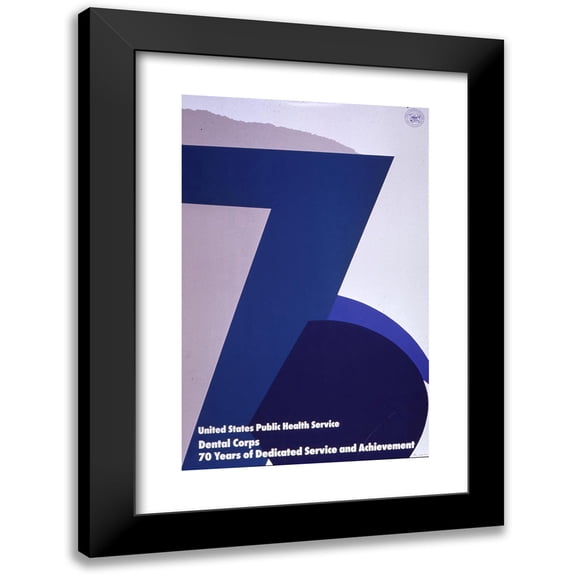 U.S. Public Health Service 11x14 Black Modern Framed Museum Art Print Titled - United States Public Health Service Dental Corps: 70 Years of Dedicated Service and Achievement (1989)