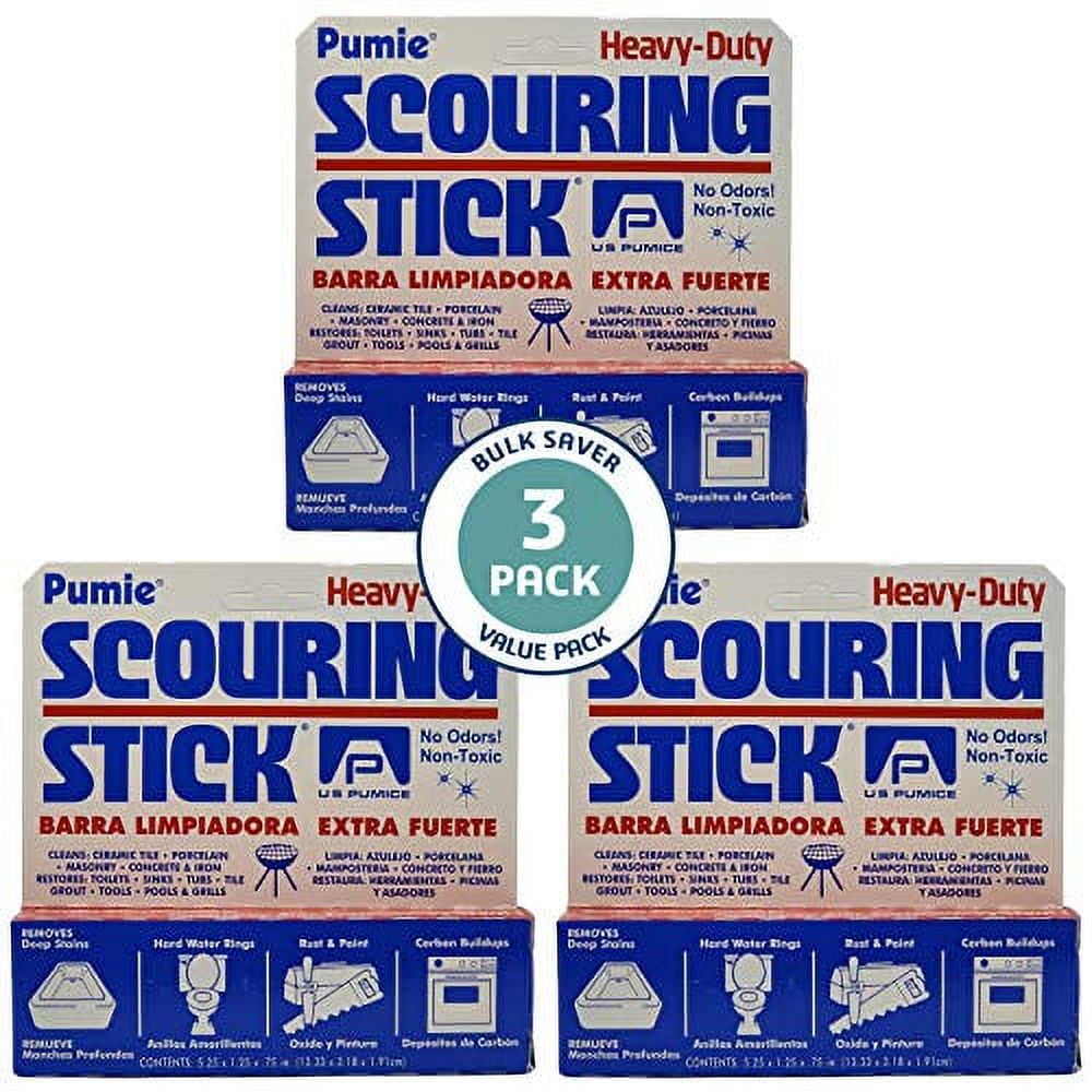 U.S. Pumice Heavy Duty Scouring Stick, 3 Pack, Pumie Pummis Stone
