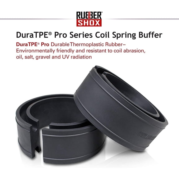 U.S. RubberShox® DuraTPE® Pro Series, Front-Rear automotive coil spring buffer/booster kit