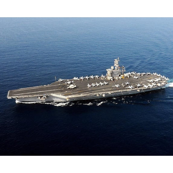 U.S.S. Dwight D. Eisenhower Arabian Sea - 24x36 Inch Laminated Poster - Stunning Detail and Bold Colors
