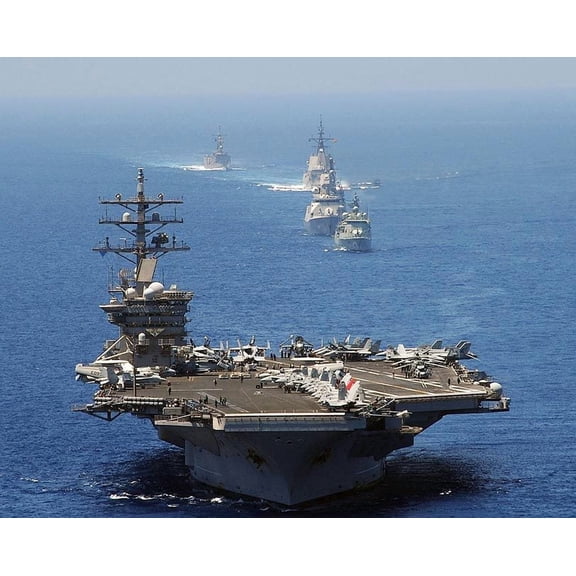 U.S.S. Dwight D. Eisenhower (CVN 69) U.S. NAVY - 12x18 Inch Laminated Poster - Stunning Detail and Bold Colors